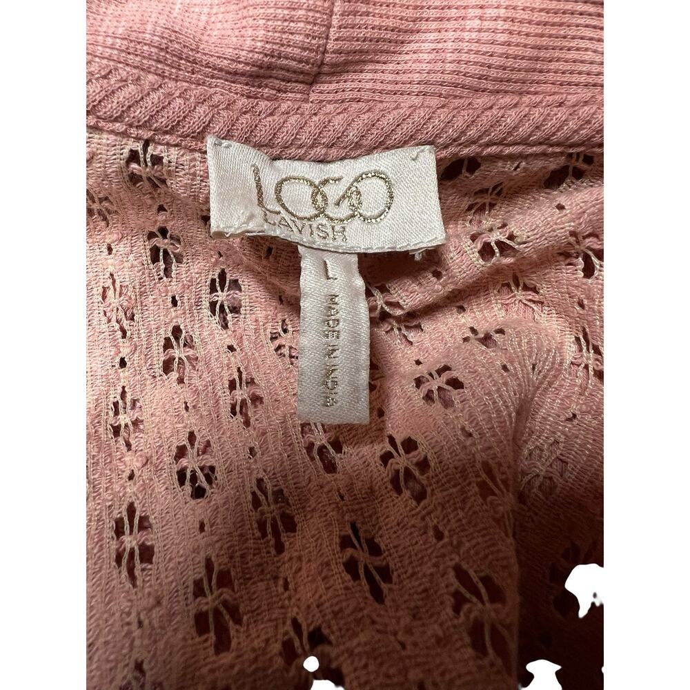 Logo Lori Goldstein Open-Front Patchwork Lace Pan… - image 7